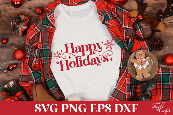 Happy Holidays SVG Quote: Graphics for Crafts & Branding