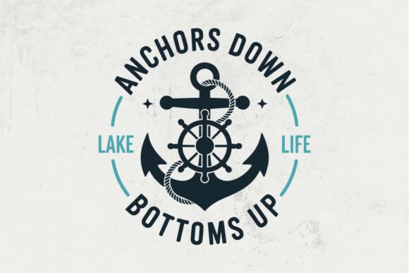 Lake Life SVG Boat Quote: Graphics for Crafts & Branding