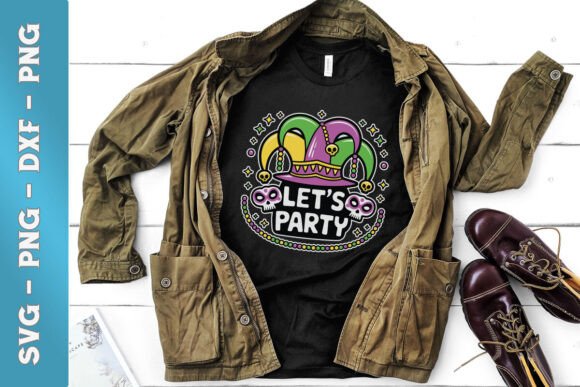 Let’s Party Mardi Gras Quote Funny SVG: Graphics for Crafts
