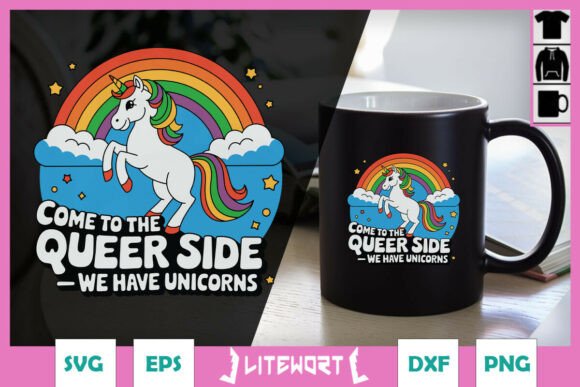 Lgbt Unicorn Pride Quote Love SVG — Crafts & Graphics