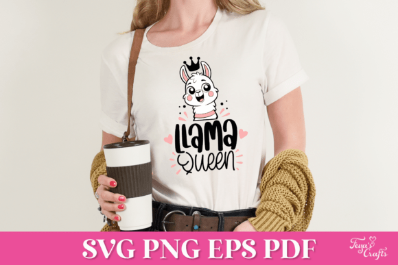 Llama Queen SVG Quote: Graphics for Crafts Sellers