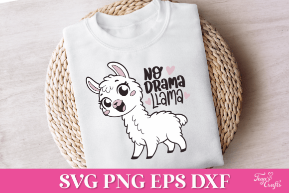No Drama Llama SVG Quote: Graphics for Crafts & Playful Branding