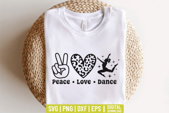 Peace Love Dance SVG Graphics for Crafts