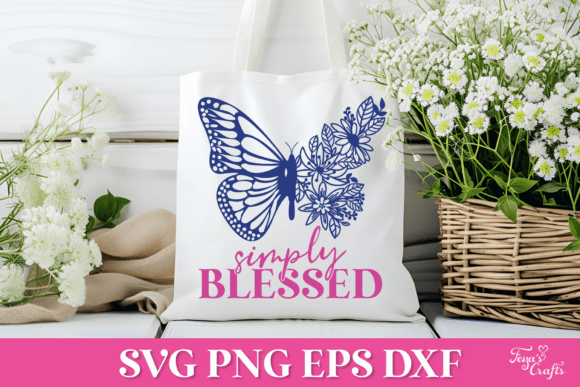 Simply Blessed SVG Quote