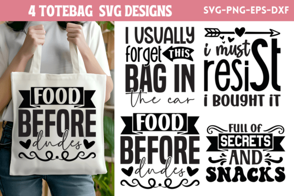 Tote Bag SVG Quote Bundle 1: Graphics for Crafts