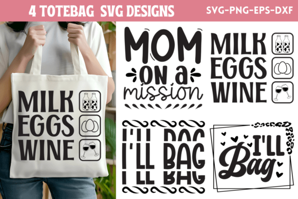 Tote Bag SVG Quote Bundle 2: Graphics for Crafts Done Right
